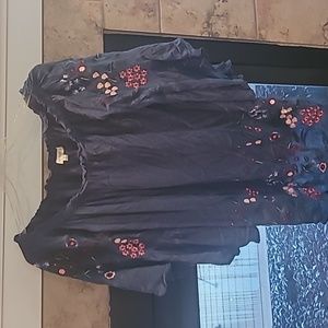 Women's green off shoulder blouse